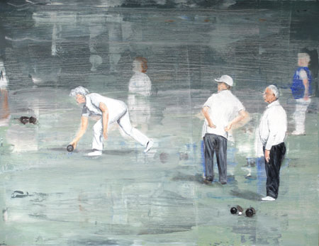 'Bowlers' Oil on board 30.5 x 38 cm 2006